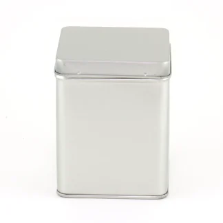 Theeblikje Zilver Vierkant 500ml